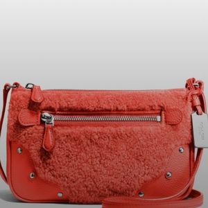 Coach orange sherpa bag!